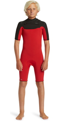 2025 Quiksilver Junior Everyday Sessions 2/2mm Chest Zip Neopreno EQBW503024 - High Risk Red