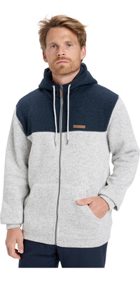 2026 Quiksilver Hombres Sudadera Con Capucha Y Cremallera Completa Keller Block EQYFT05122 - Light Grey Heather