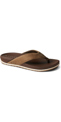 2026 Reef Hombres Cushion Bonzer Sandalias De Piel CJ5506 - Toffee