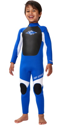 2026 Rip Curl Groms Omega 3/2mm Back Zip Wetsuit 002TFS - Blue