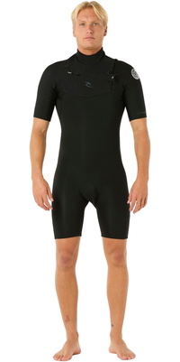 2026 Rip Curl Hombres Dawn Patrol 2mm Chest Zip Traje De Primavera Neopreno 11RMSP - Black