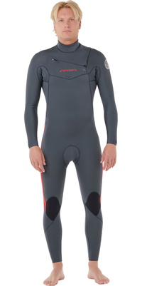 2026 Rip Curl Hombres Dawn Patrol Pro 4/3mm Chest Zip Neopreno 16WMFS - Red