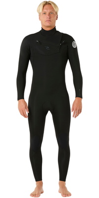 2026 Rip Curl Hombres Dawn Patrol Pro 5/3mm Chest Zip Neopreno 17WMFS - Black