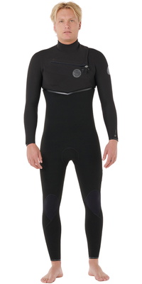 2026 Rip Curl Hombres E-Bomb 5/3mm Chest Zip Neopreno 17QMFS - Black