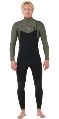 2026 Rip Curl Hombres Flashbomb 4/3mm Chest Zip Neopreno 17CMFS - Deep Cactus