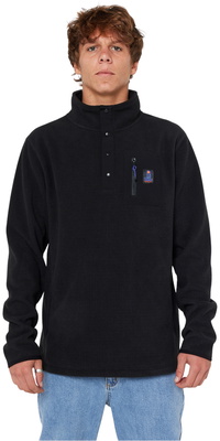 2025 Rip Curl Hombres Búsqueda Polar Fleece Crew 05QMFL - Black