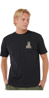 2025 Rip Curl Hombres Vaporcool Search Stack Tee 0K5MTE - Black / Oliva