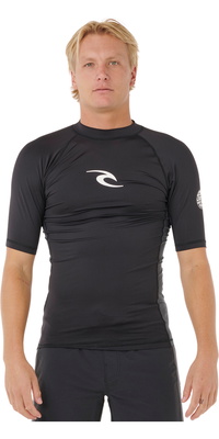 2026 Rip Curl Hombres Waves Perf Chaleco De Lycra De Manga Corta 16MMRV - Black