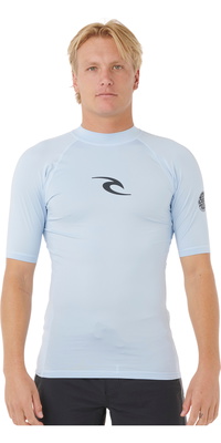 2025 Rip Curl Hombres Waves Perf Chaleco De Lycra De Manga Corta 16MMRV - Blue Wind