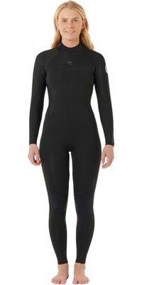 2026 Rip Curl Mujer Dawn Patrol 4/3mm Back Zip Neopreno 163WFS - Black
