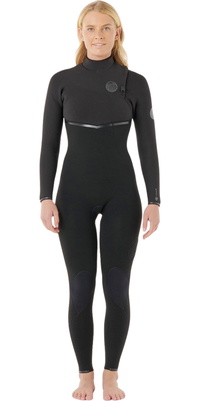 2026 Rip Curl Mujer E-Bomb 4/3mm Zip Free Neopreno 16LWFS - Black