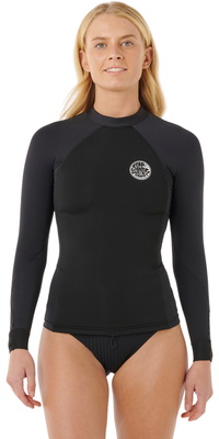 2026 Rip Curl Mujer Flashbomb Camiseta De Manga Larga De Neopreno Y Poliéster 11CWWJ - Black