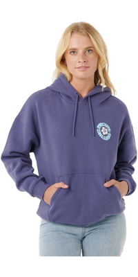 2025 Rip Curl Mujer Sudadera Con Capucha Surf Puff Heritage 0A0WFL - Navy