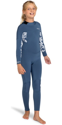 2026 Roxy Junior Swell Series 3/2mm Back Zip Neopreno ERGW103055 - Wild Wind Drifter Floral