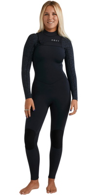 2025 Roxy Mujer Swell Natural 5/4mm Chest Zip Neopreno 26BW213510 - Animal Print