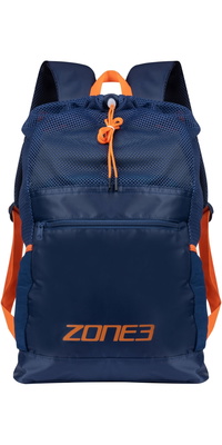 2026 ZONE3 Large Mesh Training Backpack SA25LMTB103 - Navy / Orange