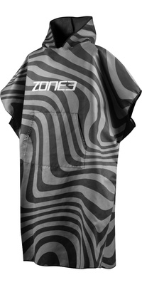 2026 ZONE3 Albornoz Cambiador De Microfibra OW25UMFP104 - Black / Gris