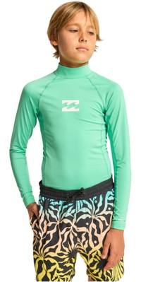 2026 Billabong Junior Camiseta De Lycra De Manga Larga «Waves All Day» EBBWR00100 - Acid Green