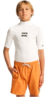 2026 Billabong Junior Camiseta De Lycra De Manga Corta «Waves All Day» EBBWR00101 - White