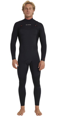 2026 Billabong Hombres Revolution Natural 3/2mm Chest Zip Neopreno 24AW193511 - Black Red
