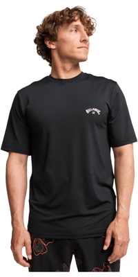 2026 Billabong Hombres Camiseta De Lycra De Manga Corta Arch Wave EBYWR03019 - Black
