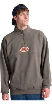 2026 Billabong Hombres Sudadera Core Lord Con Medio Cremallera EBYFT00164 - Pewter