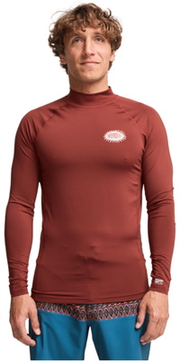 2026 Billabong Hombres Reedición Del Chaleco De Lycra De Manga Larga EBYWR03026 - Burnt Red