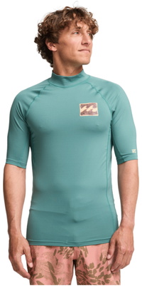 2026 Billabong Hombres Reedición Del Maillot De Lycra De Manga Corta EBYWR03027 - Sea Green
