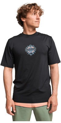 2026 Billabong Hombres Camiseta De Lycra De Manga Corta Y Corte Holgado «Solar Flare» EBYWR03028 - Black