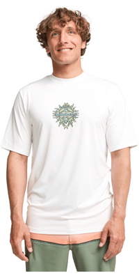 2026 Billabong Hombres Camiseta De Lycra De Manga Corta Y Corte Holgado «Solar Flare» EBYWR03028 - White