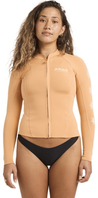 2026 Billabong Mujer 1mm Chaqueta Peeky Natural 24BW193500 - Tangerine