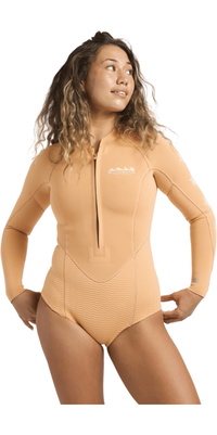 2026 Billabong Womens Salty Dayz Natural 2mm Long Sleeve Springsuit Wetsuit 24BW193503 - Tangerine