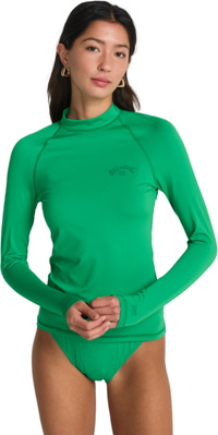 2026 Billabong Womens Tropical Surf Long Sleeve Rash Vest EBJWR03014 - Summer Green