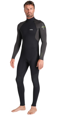2026 C-Skins Hombres Nuwave Element 3/2mm Back Zip Neopreno C-NEL32STM - Black / Meteor / Olive