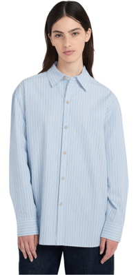 2026 Element Mujer Camisa Clásica De Novio ELJWT00117 - Classic Stripes Blue