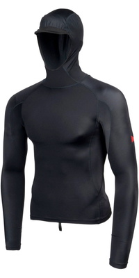 2026 Florence Marine X Hombres Chaleco De Lycra Con Capucha Y Manga Larga FMSS00030 - Black