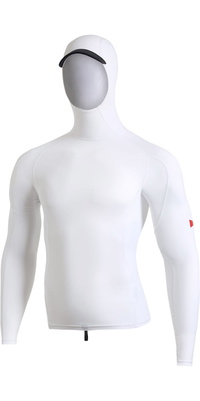 2026 Florence Marine X Hombres Chaleco De Lycra Con Capucha Y Manga Larga FMSS00030 - White