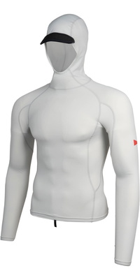 2026 Florence Marine X Hombres Chaleco De Lycra Con Capucha, Bolsillos Y Mangas Largas FMSS00011 - Silver