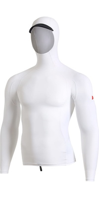 2026 Florence Marine X Hombres Chaleco De Lycra Con Capucha, Bolsillos Y Mangas Largas FMSS00011 - White