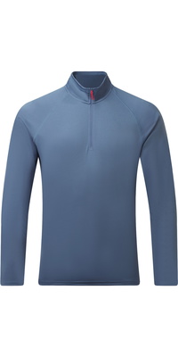 2026 Gill Hombres Camiseta Con Cremallera Y Manga Larga UV Tec UV009 - Storm Azul