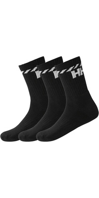 2026 Calcetines De Algodón « Helly Hansen » ( Sport ) 3 Pares 67479 - Black