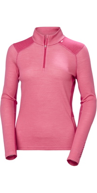 2026 Helly Hansen Mujer Lifa Merino Peso Medio 1/2 Zip 49377 - Hot Pink