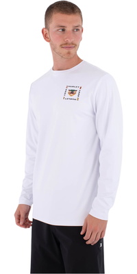 2026 Hurley Mens Regular Bolud Long Sleeve Rash Vest MLEU00004 - White