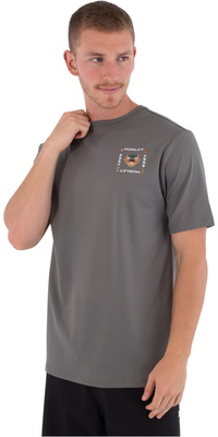 2026 Hurley Hombres Camiseta De Manga Corta Bolud De Lycra MLEU00005 - Dark Stone Grey