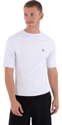 2026 Hurley Hombres Camiseta Sin Mangas De Lycra Slim Fit Icon Circle De Manga Corta MLEU00003 - White