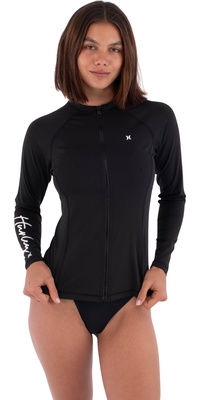 2026 Hurley Mujer Chaleco De Lycra Con Cremallera Y Manga Larga WLEU00003 - Black
