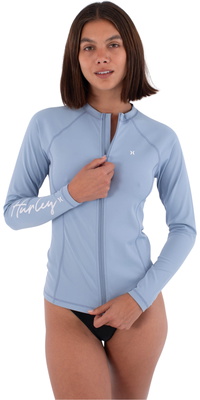 2026 Hurley Mujer Chaleco De Lycra Con Cremallera Y Manga Larga WLEU00003 - Spring Breeze