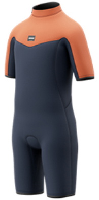2026 Mystic Infantes Star 3/2mm Back Zip Shorty Neopreno 35000.260056 - Navy / Orange