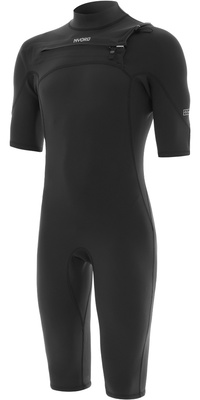 2026 Nyord Hombres Solu Yulex 2/2mm Chest Zip Shorty SOLM22SLCZ001 - Black