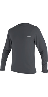 2026 ONeill Hombres Basic Skins Camiseta De Manga Larga Con Protección Solar 5719 - Graphite